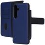 Mobiparts Housse Samsung Galaxy S25 Etui avec Coque Détachable en Cuir Véritable Porte-Monnaie - Bleu