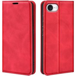 Mobigear Retro Slim Housse iPhone 17e Etui Porte-Monnaie - Rouge