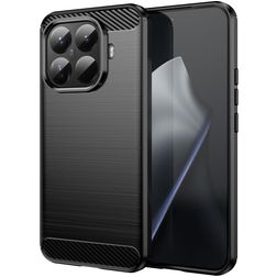 Mobigear Brushed Slim Coque Xiaomi 15T Pro Coque arrière en TPU Souple - Noir