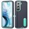 Mobigear Rugged Stand Samsung Galaxy S23 Plastique rigide Coque arrière Antichoc avec béquille - Bleu foncé