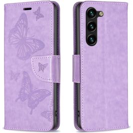 Mobigear Butterfly Housse Samsung Galaxy S24 Plus Etui Porte-Monnaie - Violet