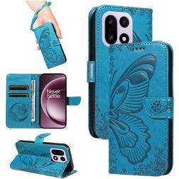 Mobigear Butterfly Housse OnePlus 15 Etui Porte-Monnaie - Bleu
