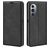 Mobigear Retro Slim Housse Motorola Edge X30 Etui Porte-Monnaie - Noir