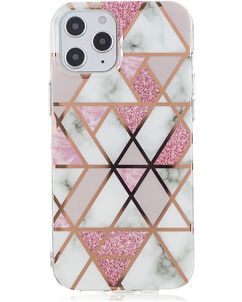Mobigear Marble iPhone 12 Pro Max TPU souple Coque arrière - Rose
