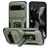 Mobigear Armor Ring Cam Slide Google Pixel 9 Pro XL Plastique rigide Coque arrière Antichoc avec bague de maintien et cache caméra coulissant - Vert