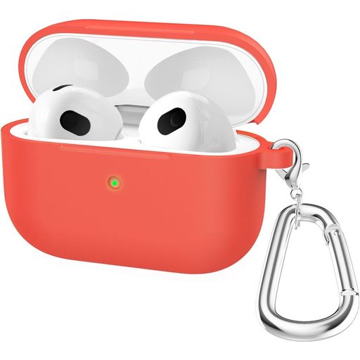 Mobigear Classic Coque Apple AirPods 3 Coque en Silicone Souple - Rouge