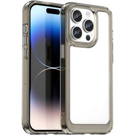Mobigear Crystal Coque iPhone 15 Pro Max Coque arrière Rigide - Transparent / Gris