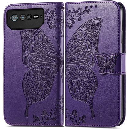 Mobigear Butterfly ASUS ROG Phone 6 Pro Étui Portefeuille - Violet