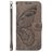 Mobigear Butterfly Housse Samsung Galaxy S25 Etui Porte-Monnaie - Gris