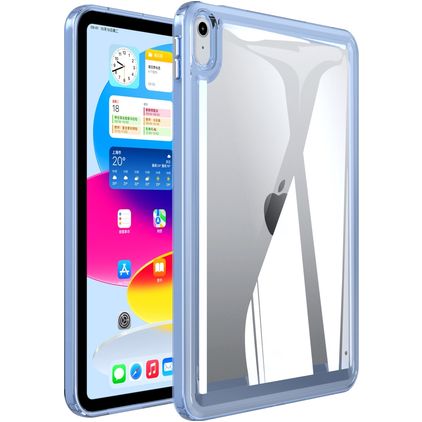 Mobigear Crystal Coque iPad 10 (2022) Coque Arrière Rigide - Transparent / Bleu