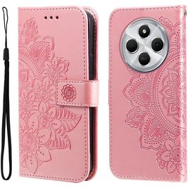 Mobigear Flowers Housse Xiaomi Redmi 14C Etui Porte-Monnaie - Rose doré