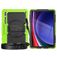 Mobigear SureGrip Xtreme Coque Samsung Galaxy Tab S9 Ultra Coque arrière en Plastique rigide,Silicone + Bandoulière + Support Amovible - Noir / Vert