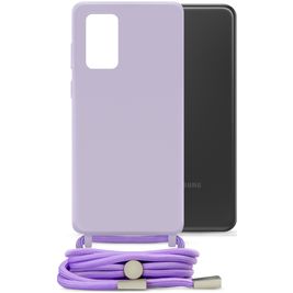 Mobilize Lanyard Gelly Samsung Galaxy A13 4G Coque avec cordon en TPU Souple - Pastel Purple