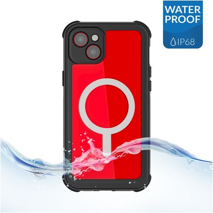 Ghostek Nautical Waterproof iPhone 14 Plus Étanche MagSafe Plastique rigide Coque arrière Antichoc - Noir