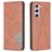 Mobigear Rhombus Slim Housse Samsung Galaxy S24 Etui - Marron