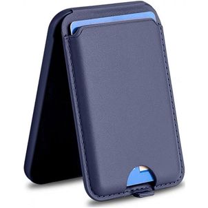 Mobigear Wallet Stand Porte-cartes - 3 cartes - Compatible MagSafe - Bleu