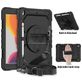 Mobigear SureGrip Xtreme Coque iPad 9 (2021) Coque Arrière Rigide Antichoc + Porte-crayon + Bandoulière + Support Amovible - Noir