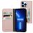 Mobiparts Classic Wallet Housse iPhone 13 Pro Etui Porte-Monnaie - Rose