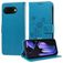 Mobigear Flowers Housse Google Pixel 9a Etui Porte-Monnaie - Bleu