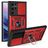 Mobigear Armor Ring Cam Slide Coque Samsung Galaxy S22 Ultra Coque arrière Rigide Anti-Chocs avec Anneau-Support - Rouge