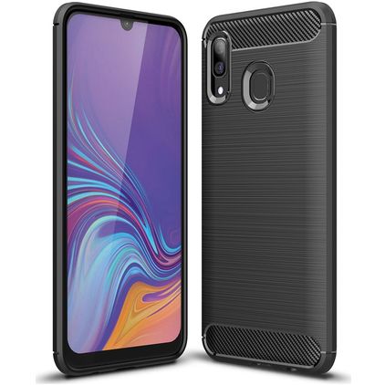 Mobigear Brushed Slim Coque Samsung Galaxy A40 Coque arrière en TPU Souple - Noir