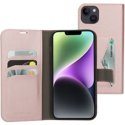 Mobiparts Classic Wallet Housse iPhone 14 Plus Etui Porte-Monnaie - Rose