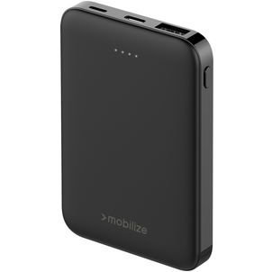 Mobilize - Batterie externe Double USB / USB-C 5.000 mAh 10W - Noir