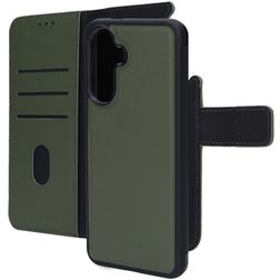 Mobiparts Samsung Galaxy A56 Coque Cuir véritable Étui 2en1 avec coque amovible Portefeuille - Vert