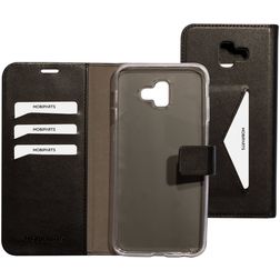 Mobiparts Classic Wallet Housse Samsung Galaxy J6 Plus Etui Porte-Monnaie - Noir