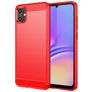Mobigear Brushed Slim Coque Samsung Galaxy A05 Coque arrière en TPU Souple - Rouge