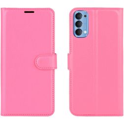 Mobigear Classic Housse OPPO Reno 4 Etui Porte-Monnaie - Rose