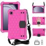 Mobigear HexStrap Coque Samsung Galaxy Tab A9 (2023) Coque arrière en EVA + Bandoulière - Rose