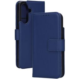 Mobiparts Housse Samsung Galaxy A36 Etui en Cuir Véritable Porte-Monnaie - Bleu