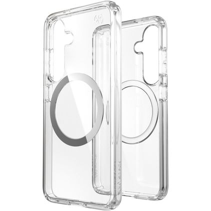 Speck Presidio2 Clear Transparent Samsung Galaxy S25 MagSafe Plastique rigide Coque arrière Antichoc - Transparent