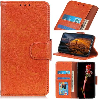 Mobigear Classy Housse Nokia C21 Plus Etui Porte-Monnaie - Orange