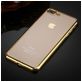 Mobigear Royal Coque iPhone 8 Plus Coque arrière en TPU Souple - Transparent / Or