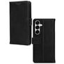 Mobilize Wallet Housse Samsung Galaxy S25 Plus Etui en Cuir Véritable Porte-Monnaie - Noir