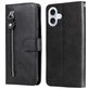 Mobigear Zipper Housse iPhone 17 Etui Porte-Monnaie - Noir