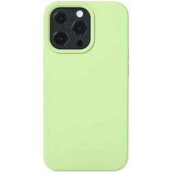 Mobigear Rubber Touch Coque iPhone 14 Coque arrière en Silicone - Citron vert