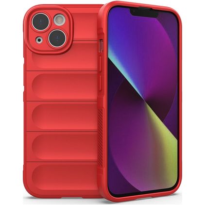 Mobigear Bumpy Coque iPhone 14 Coque arrière en TPU Souple - Rouge