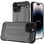 Mobigear Outdoor Coque iPhone 14 Pro Coque arrière Rigide Anti-Chocs - Gris