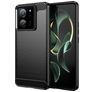 Mobigear Brushed Slim Coque Xiaomi 13T Coque arrière en TPU Souple - Noir