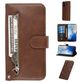 Mobigear Zipper Housse Samsung Galaxy S20 Etui Porte-Monnaie - Marron
