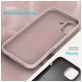 Mobigear Rubber Touch Coque iPhone 16 Coque arrière en Silicone - Rose