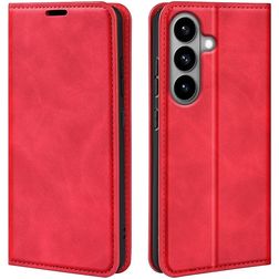 Mobigear Retro Slim Samsung Galaxy S26 Étui Portefeuille - Rouge