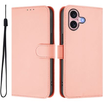 Mobigear Urban Wallet Housse iPhone 16 Etui Porte-Monnaie - Rose