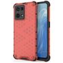 Mobigear Honeycomb Coque OPPO Reno 7 4G Coque arrière Rigide Anti-Chocs - Rouge