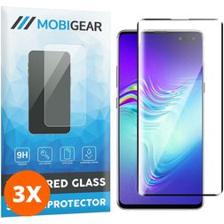 Mobigear Premium Samsung Galaxy S10 5G Verre trempé Protection d'écran - Compatible Coque - Noir (Lot de 3)