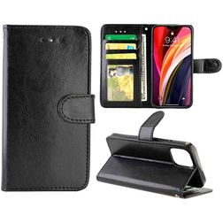 Mobigear Wallet Housse iPhone 12 Etui Porte-Monnaie - Noir