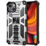 Mobigear Armor Stand Coque iPhone 13 Pro Coque arrière Rigide Anti-Chocs avec Support Amovible - Argent